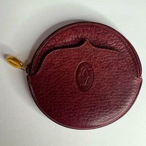 Cartier Round Leather Coin Pouch